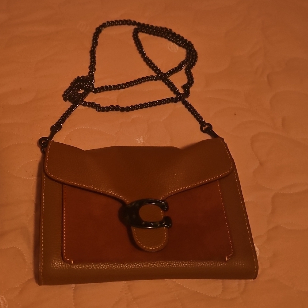 Coach Brown Crossbody Bag with Flap Closure